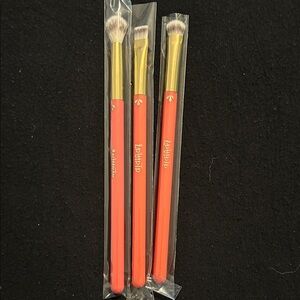 Red and Gold Eye Makeup Brushes Set